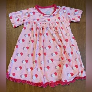 Kickee Pants short sleeve swing dress in Lotus Birthday